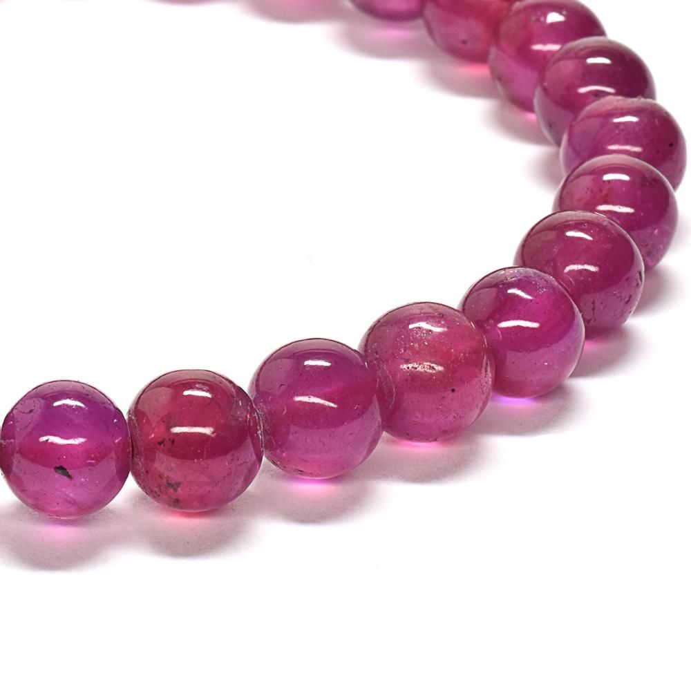 ☆クリアルビー 7ミリ珠 ブレスレット①(SA+) ブレスレット | ルビー