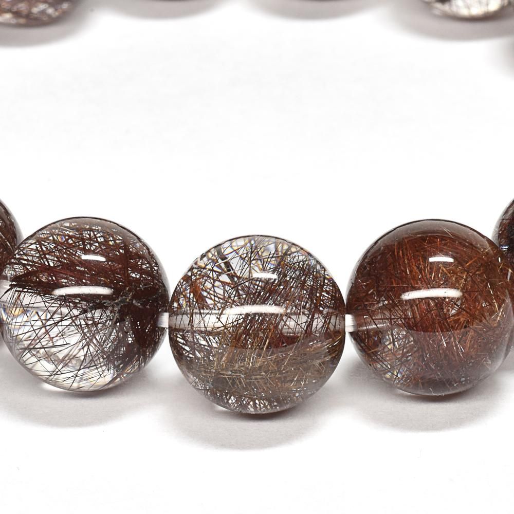 レッドルチルクォーツ ブレスレット 12.5mm #MK620 - プレミアム