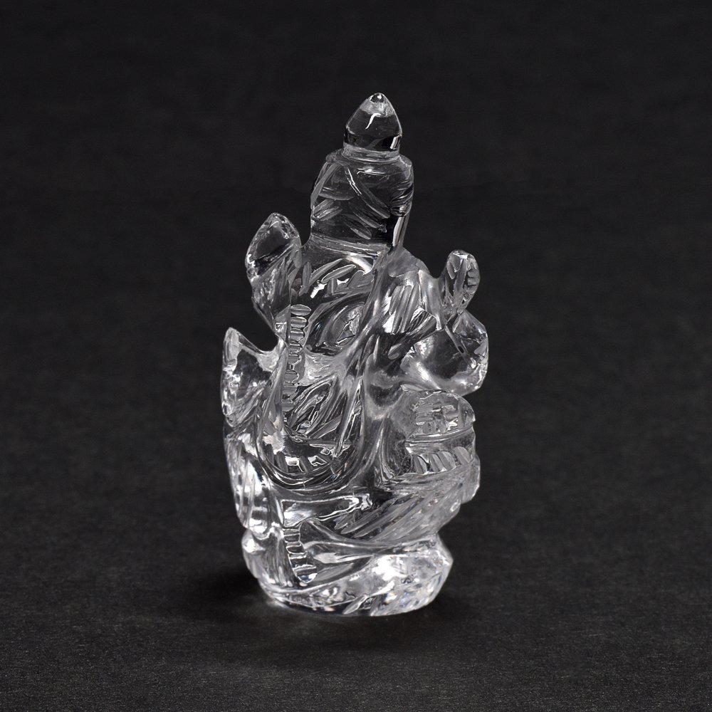 ヒマラヤ水晶 ガネーシャ像 46.3x25.4x20.4mm #NB552 - プレミアム 
