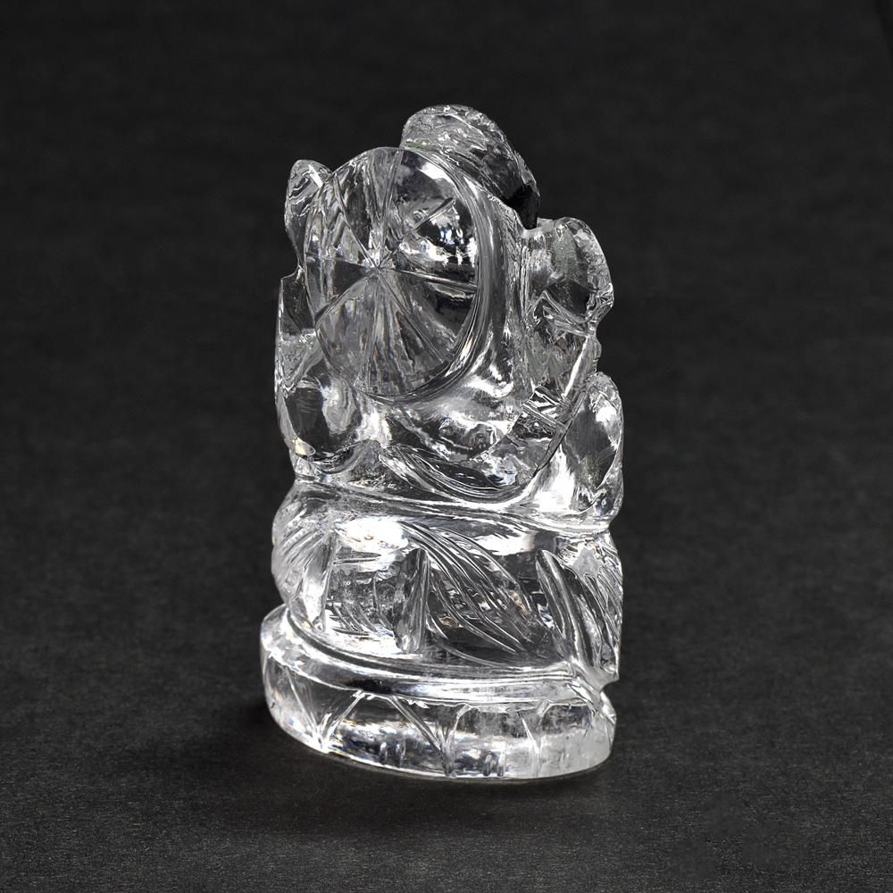 【高品質】　ヒマラヤ水晶　ガネーシャ インド産]ヒマラヤ水晶ガネーシャ像（高さ約14cm） - 埼玉県吉川