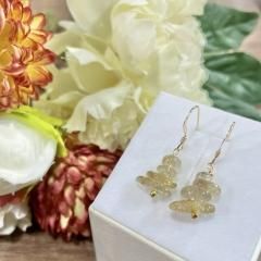 ピアス　天然石　インカローズ　23㍉　ラリマー　スーパーセブン ピアス天然石インカローズ23㍉ラリマースーパーセブン