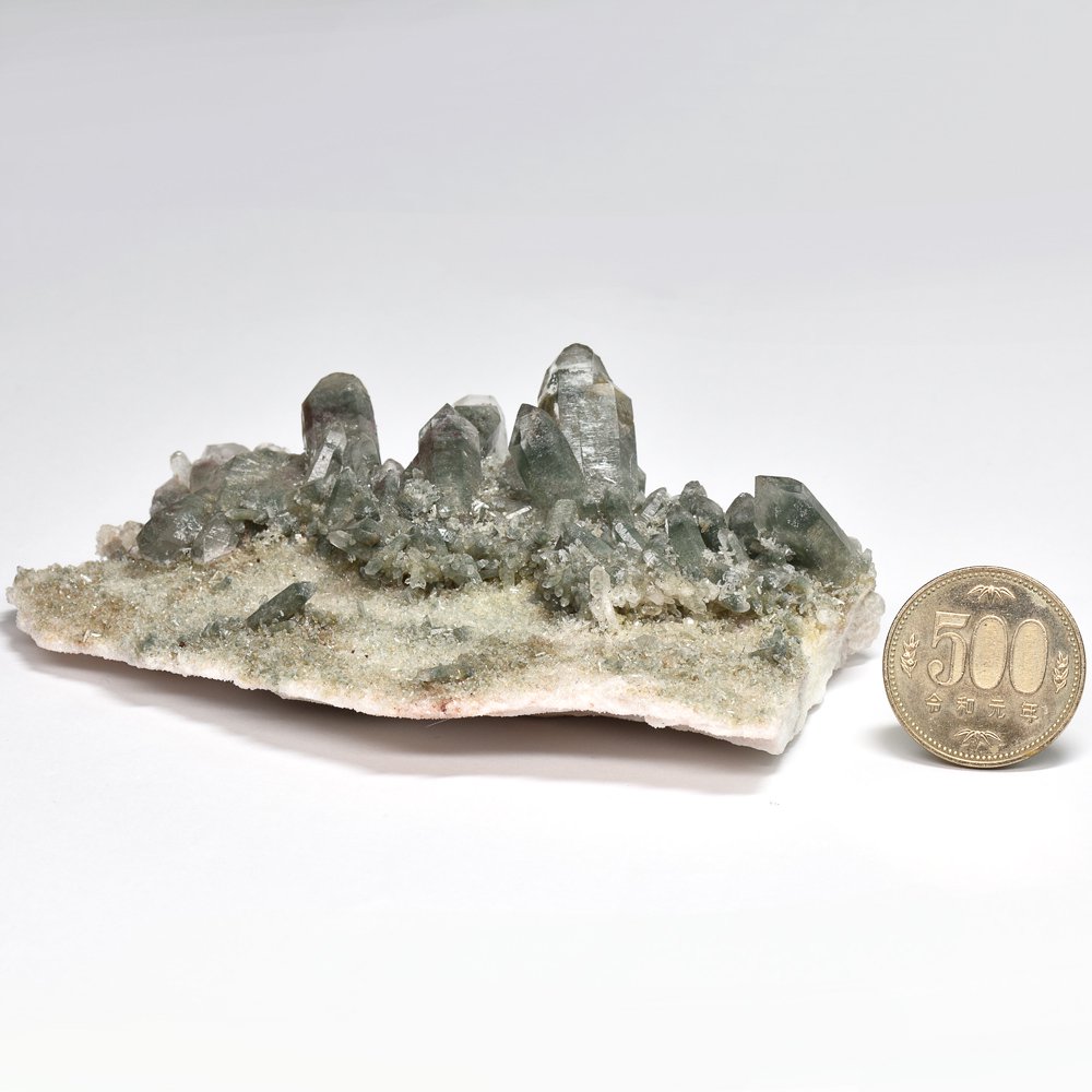 美品]緑泥石 ヒマラヤ水晶 クリスタル c102パワーストーン - 置物