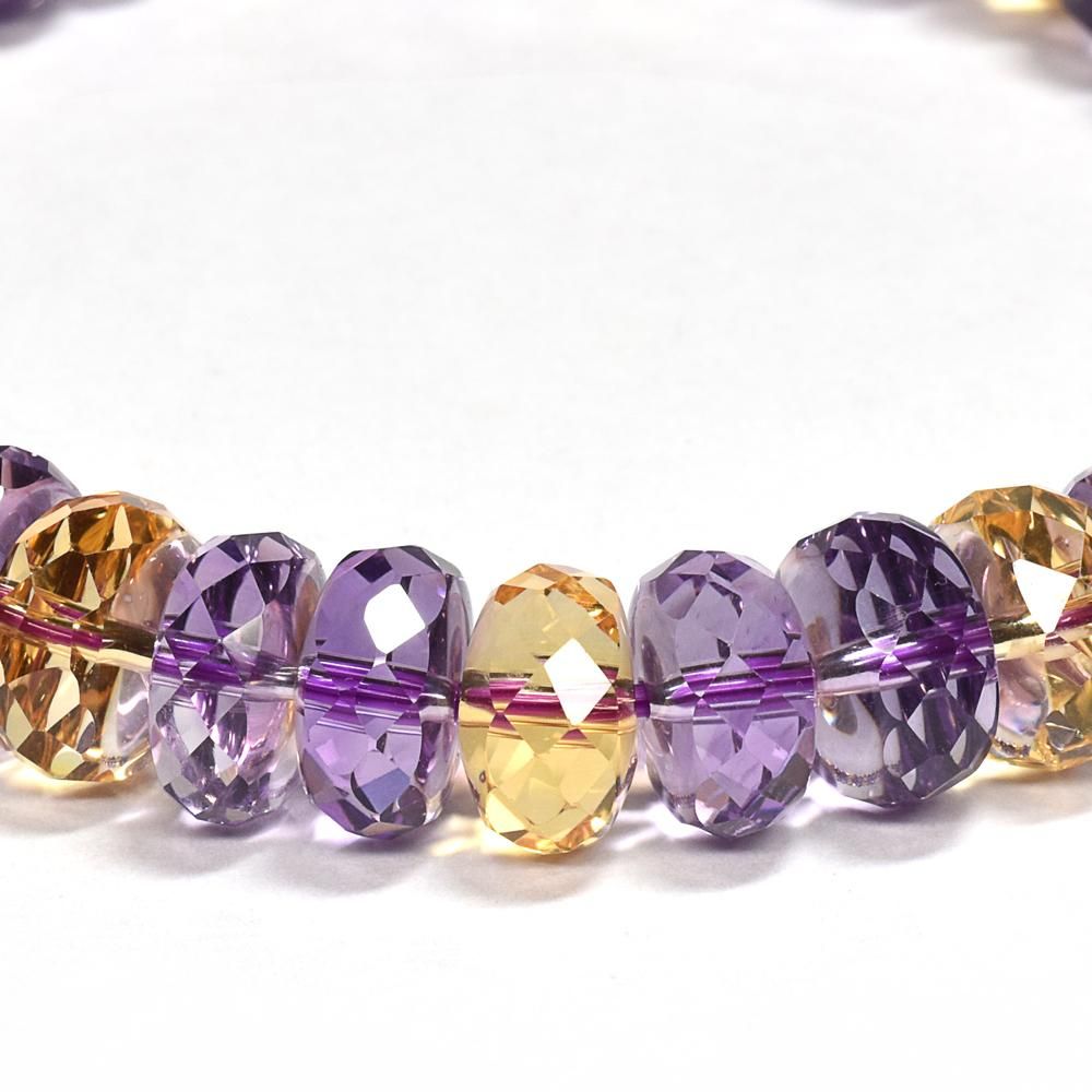 アメジスト×シトリン ブレスレット 8.5-9mm #NC030 - プレミアム天然石