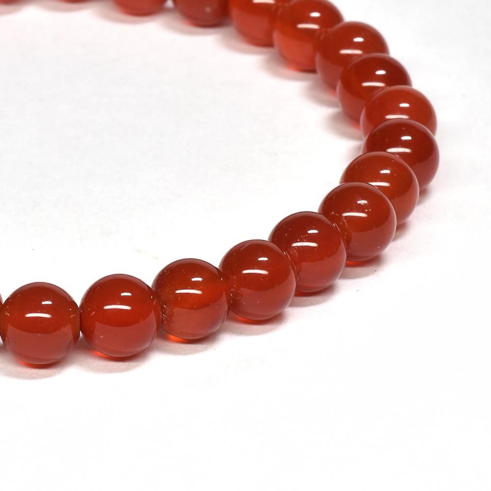 定番][7月の誕生石] カーネリアン（紅玉髄）ブレスレット 6mm