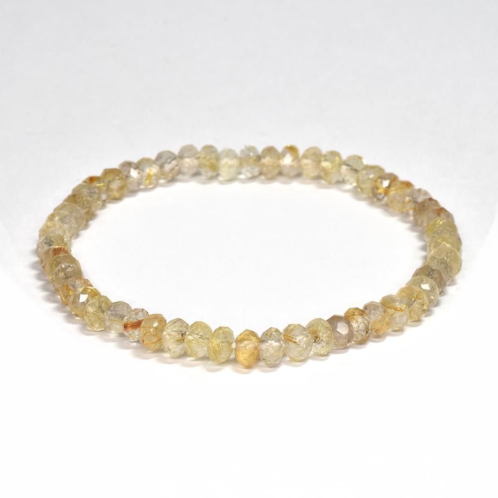 水晶超透明♡ゴールドルチル デザインブレスレット