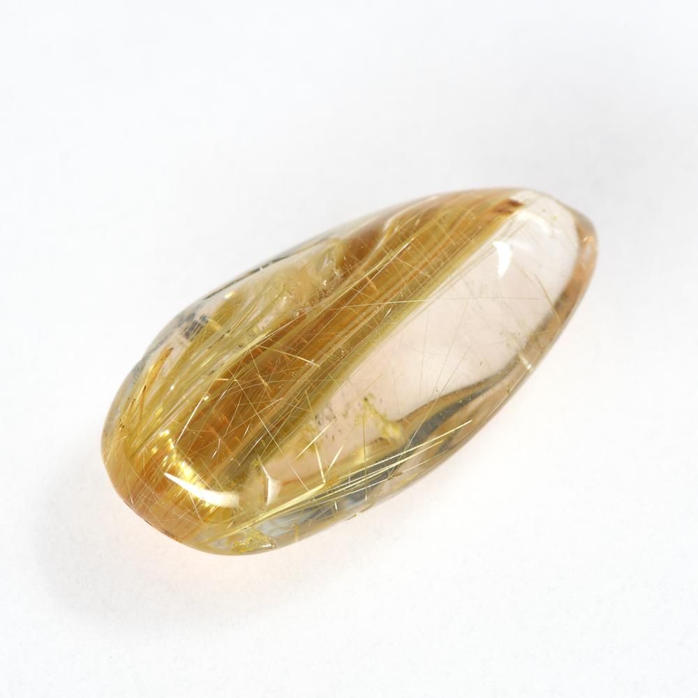 綺麗　ゴールデンルチル　タンブル ゴールドルチルクォーツ タンブル 16.9x8.9x5.7mm #NC169 - プレミアム