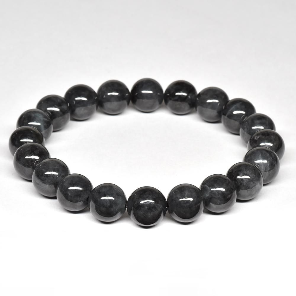 黒翡翠高品質ブレスレット珠15mm14玉N35 天然黒翡翠 ブレスレット 10mm #NC151 - プレミアム天然石専門店