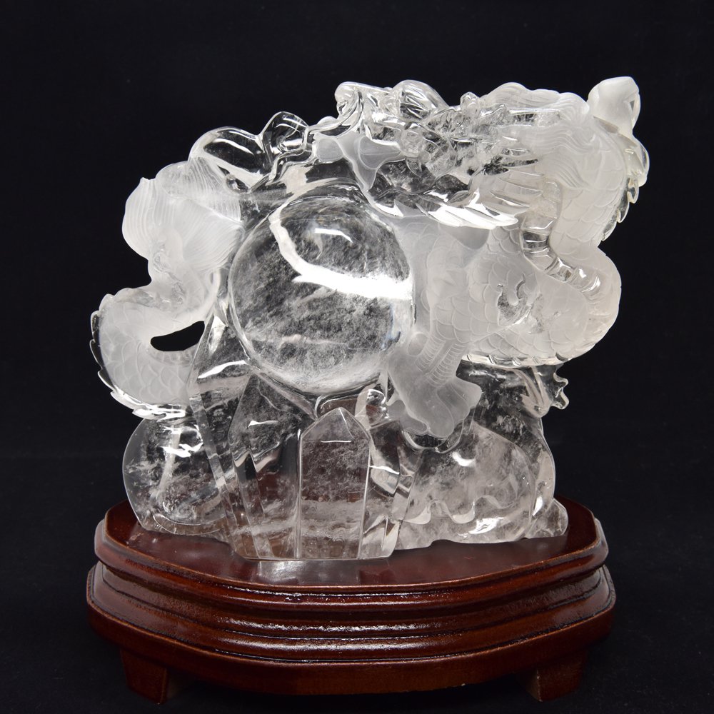 天然水晶「龍」 約175×205×55mm #MM553 - プレミアム天然石専門店 premium stone gallery