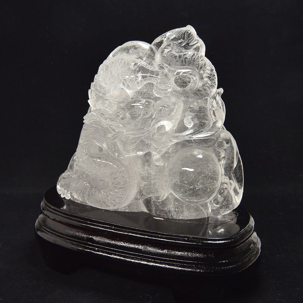 天然水晶「龍」 約150×135×50mm #MM589 - プレミアム天然石専門店 