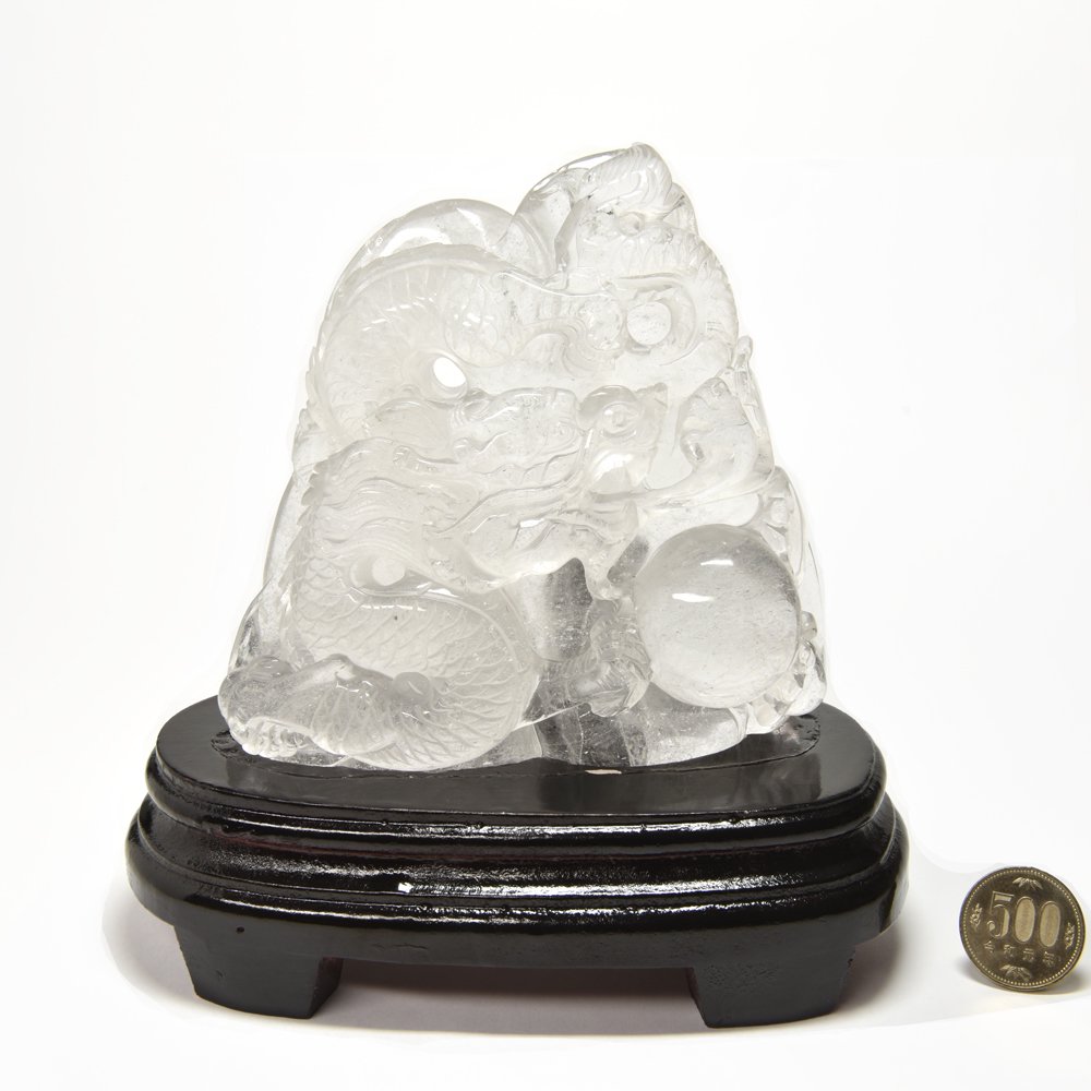 天然水晶「龍」 約150×135×50mm #MM589 - プレミアム天然石専門店 premium stone gallery