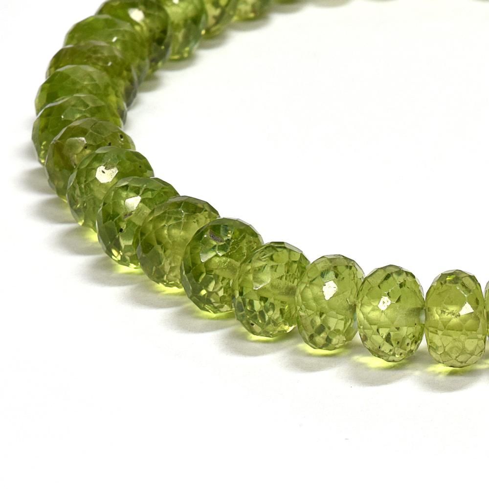 天然 高品質 ペリドット ブレスレット 7㎜ 高品質] ペリドット ブレスレット 7.5mm #NE573 - プレミアム天然石