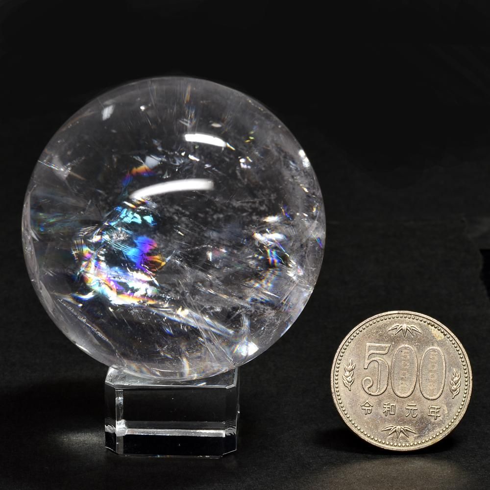 レインボー水晶 丸玉 55mm #NH536 - プレミアム天然石専門店
