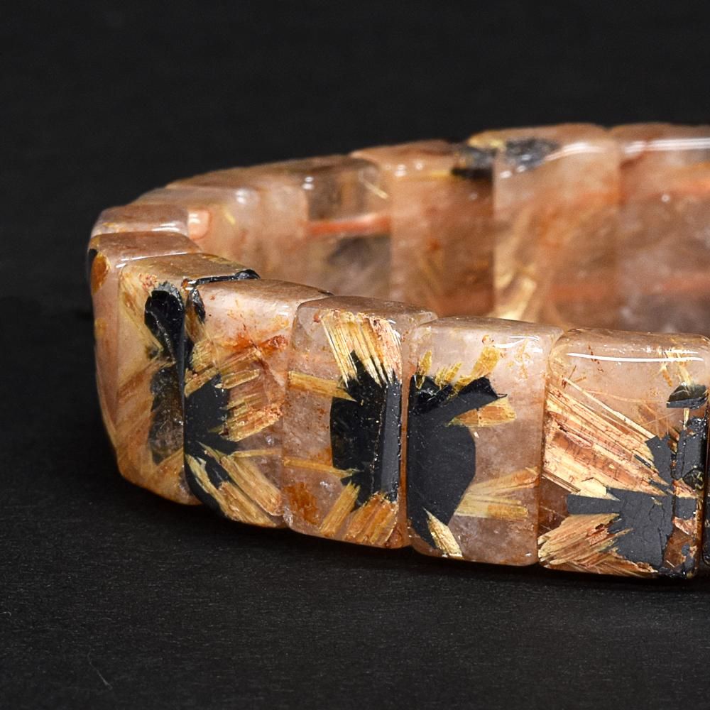 太陽放射ルチルクォーツ バングル 12mm #NH268 - プレミアム天然石専門