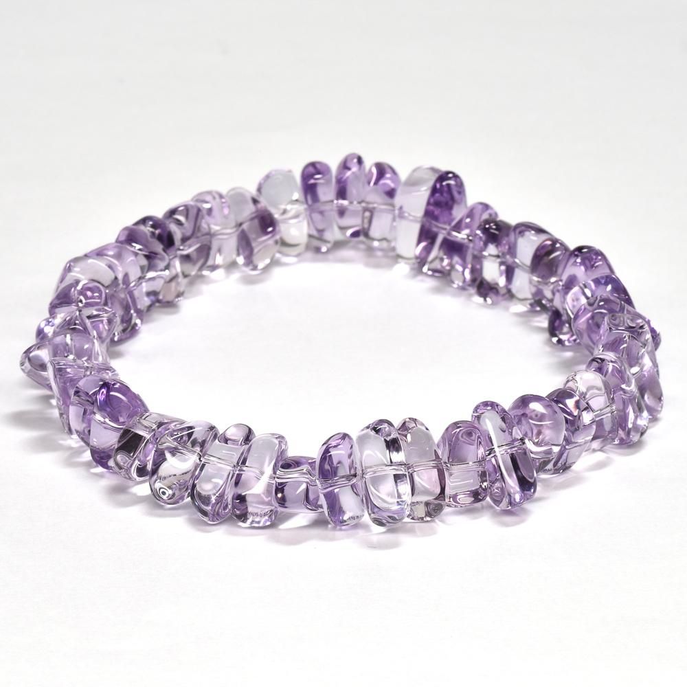 ラベンダーアメジスト ランダムカット ブレスレット 12-12.5mm