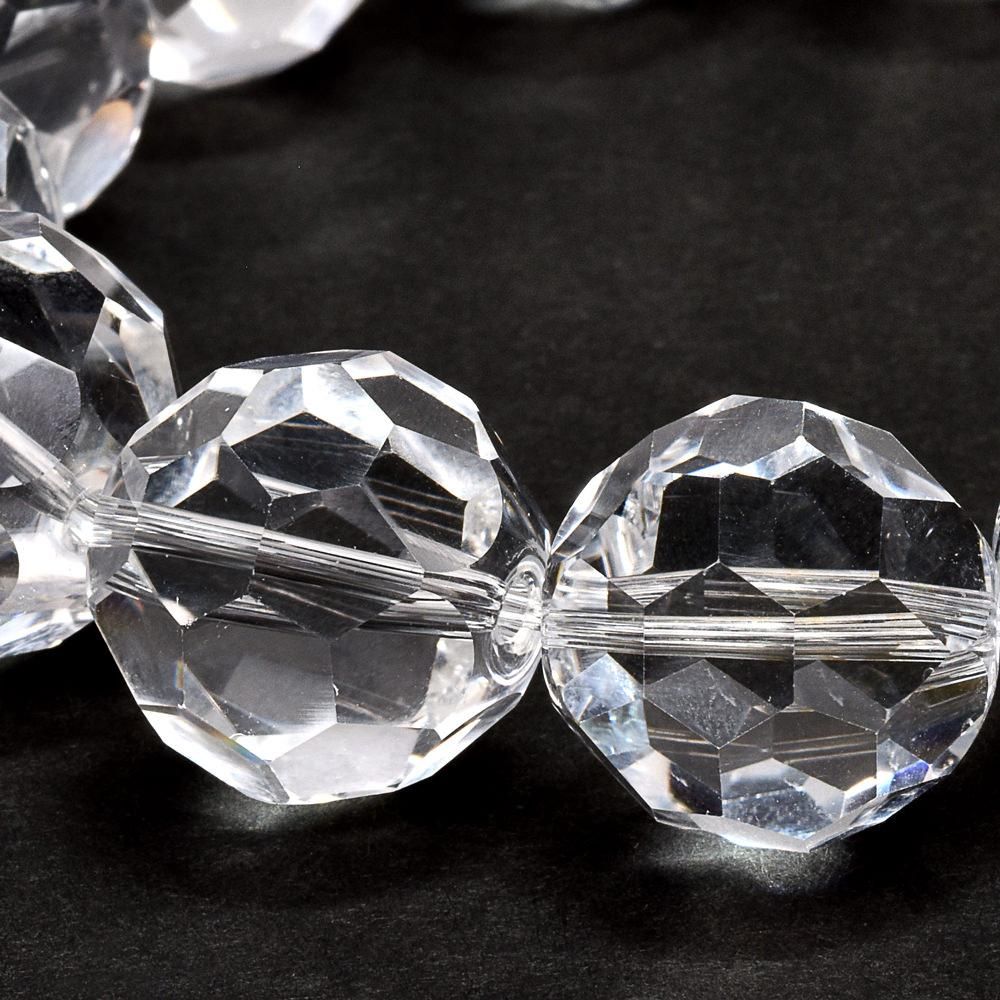 天然水晶 バッキーボール ブレスレット 16mm (手首17cm) #NK088