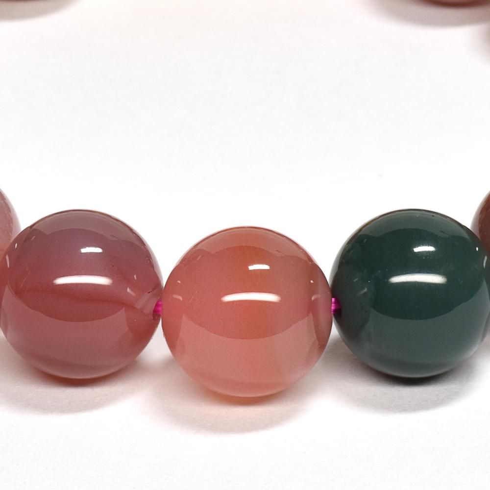 マルチカラー 塩源瑪瑙(ソルトソースアゲート) 10mm 64面カット
