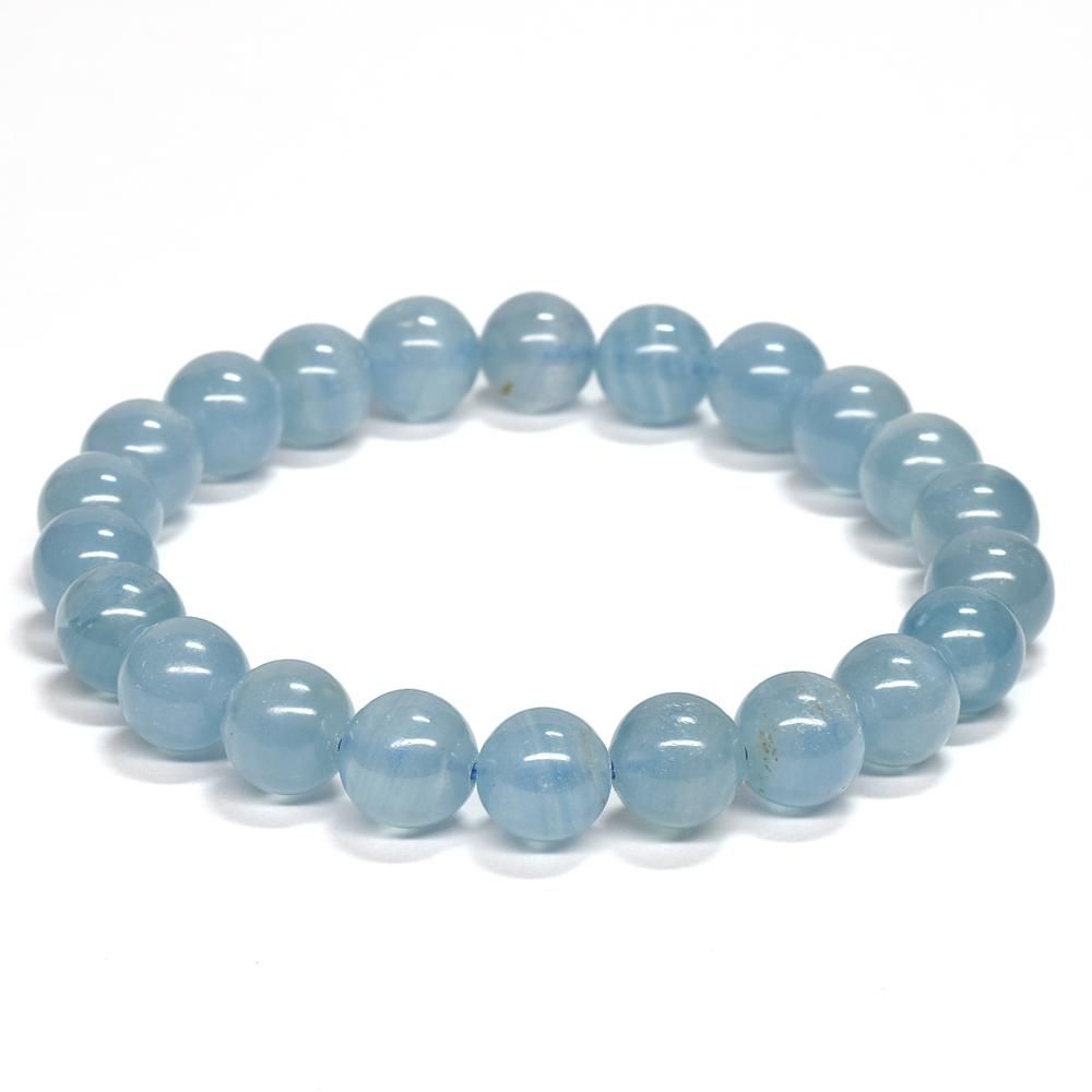 専用です♡新作♡ブルーレースと極みブルーカルセドニー シーブルーカルセドニー スターカット ブレスレット 10mm #QK182