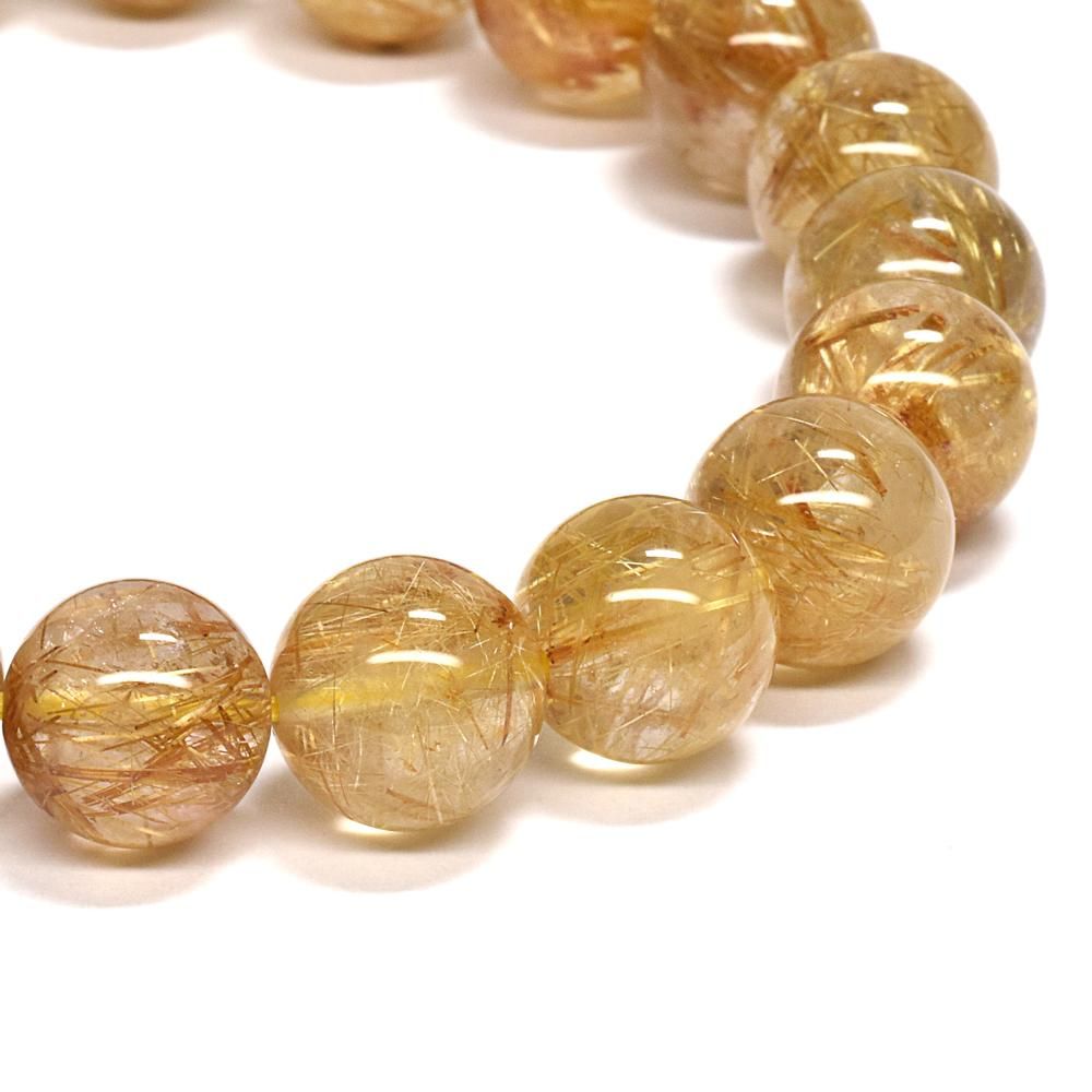 ゴールドルチルクォーツ ブレスレット 9.5mm #NM031