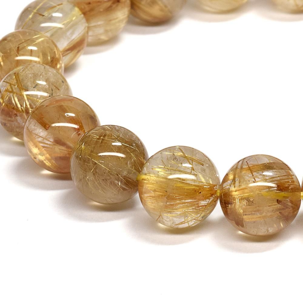 ゴールドルチルクォーツ ブレスレット 10.5mm #NM034