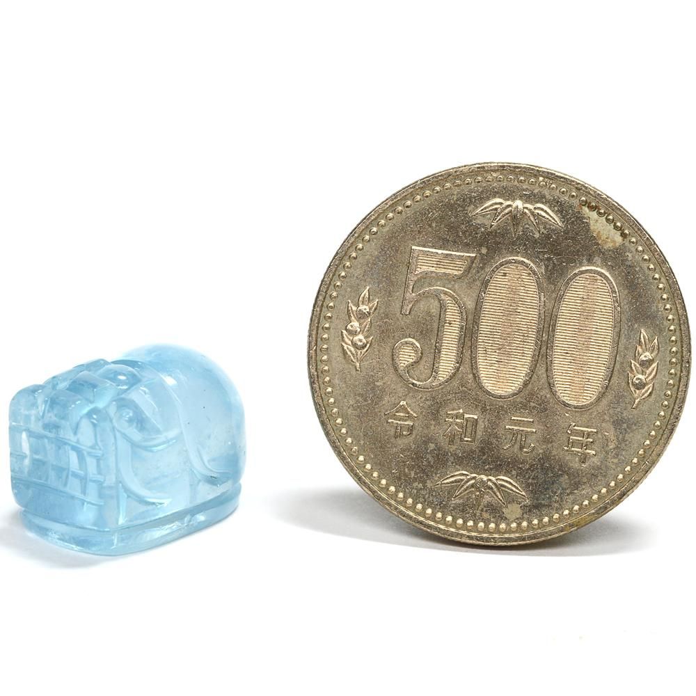 貔貅ちゃん　アクアマリン　アパタイト アクアマリン 貔貅(ヒキュウ) 彫刻/Aquamarine