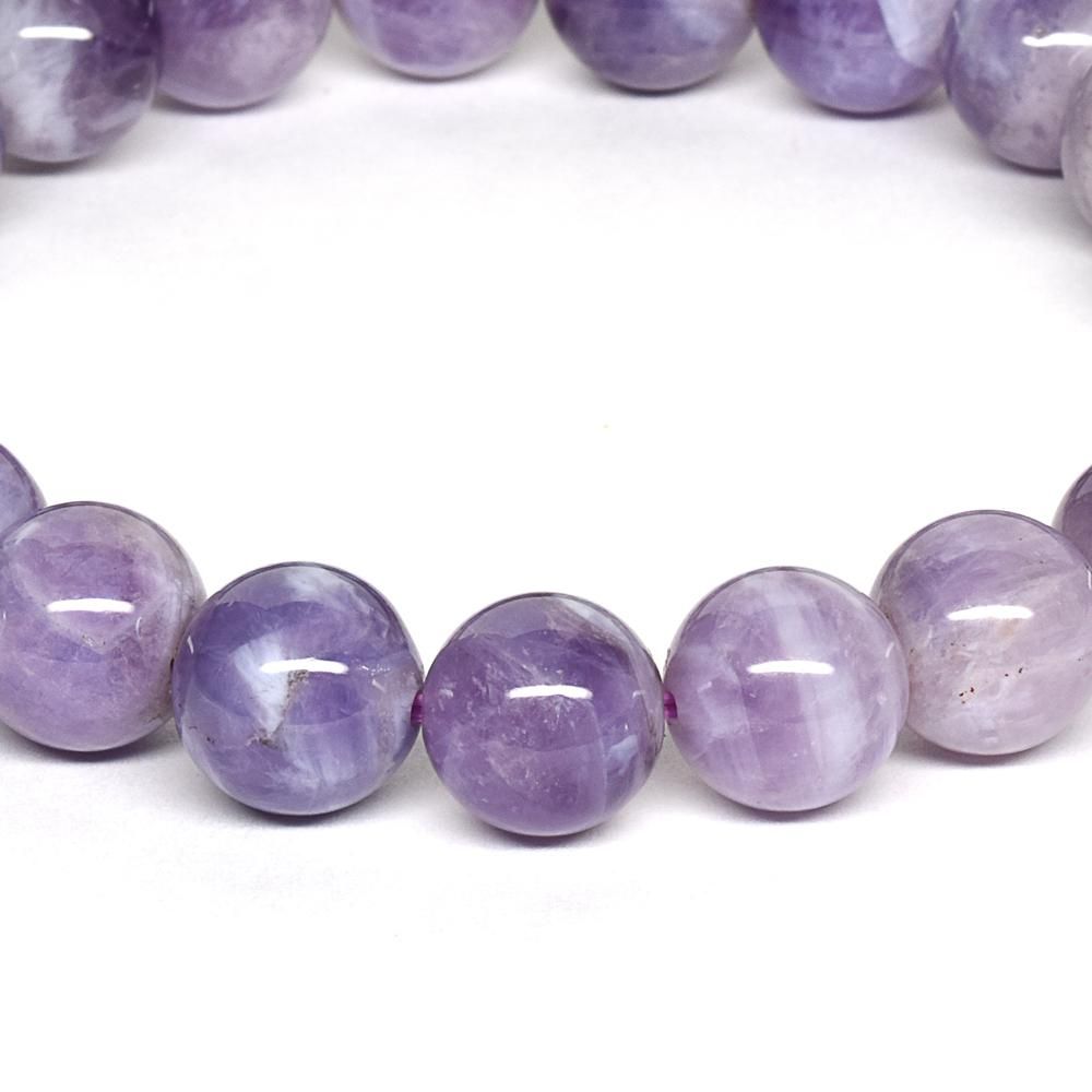高品質　アメジスト　9mm　天然石　ブレスレット 高品質] アメジスト ブレスレット 9-9.5mm #NB605 - プレミアム