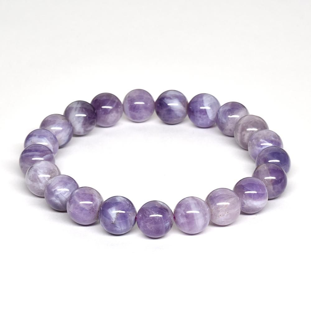 高品質　アメジスト　9mm　天然石　ブレスレット 高品質]アメシスティンクォーツ ブレスレット 9mm #NM126