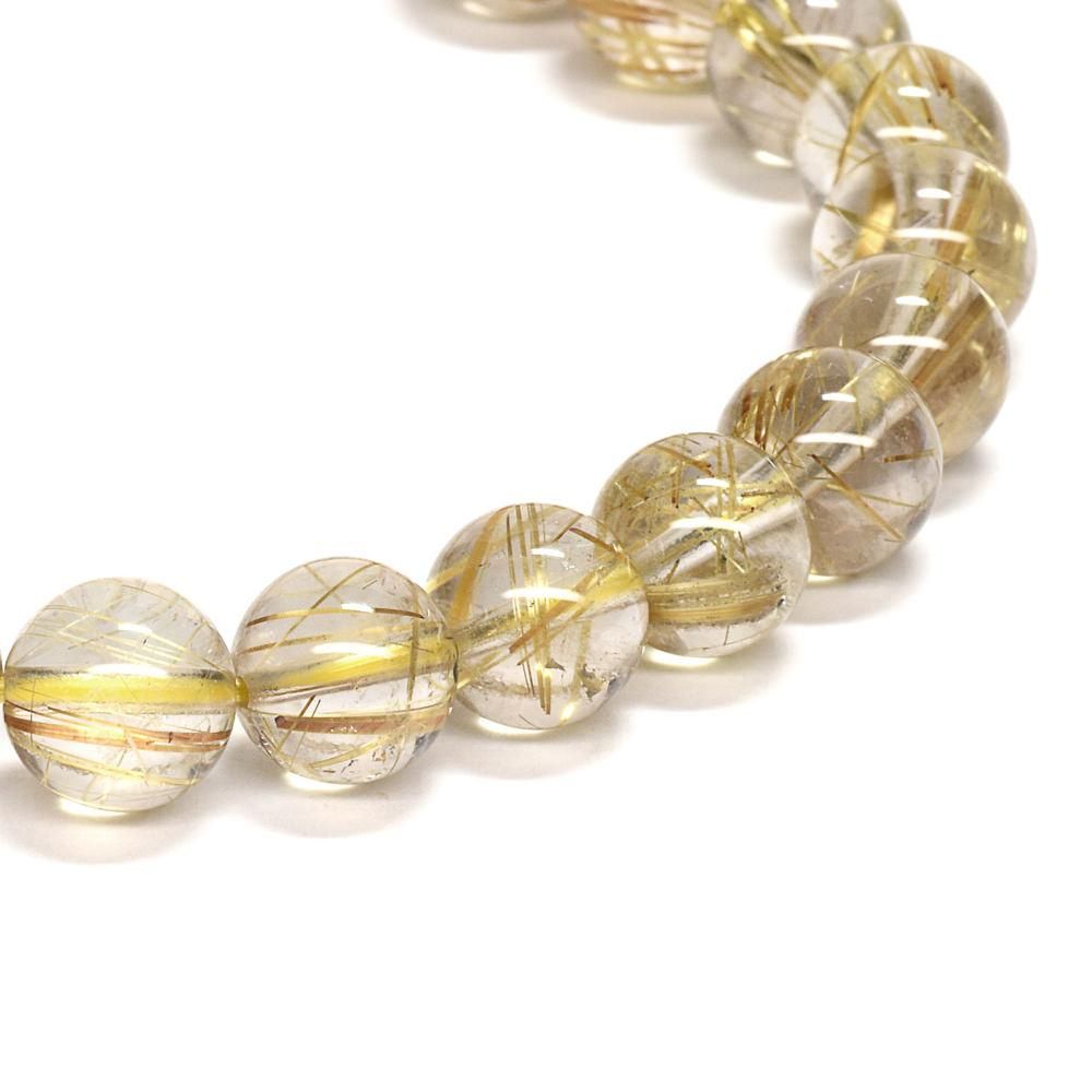 ゴールドルチルクォーツ ブレスレット 7.5mm #NN088