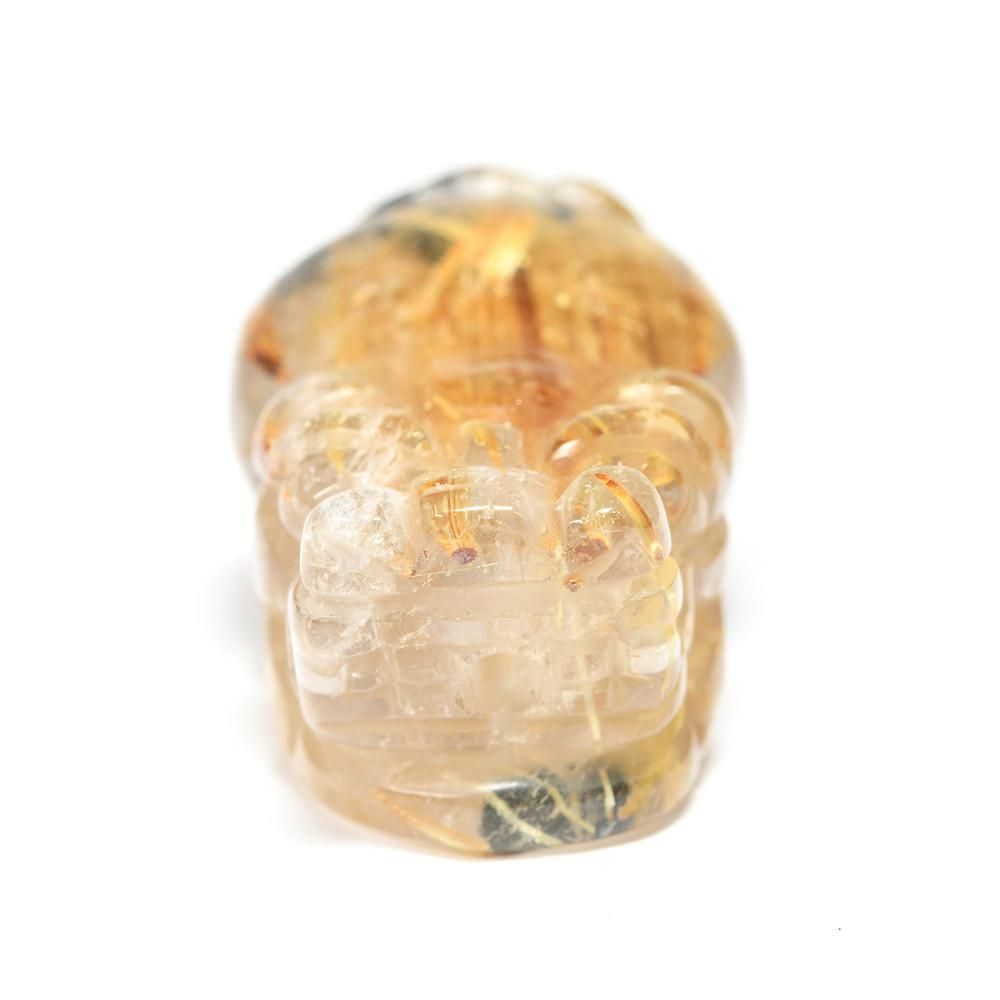 ゴールドルチル貔貅（穴あり） 楽天市場】希少品 ゴールドルチルクォーツ 貔貅 彫刻品 天然石