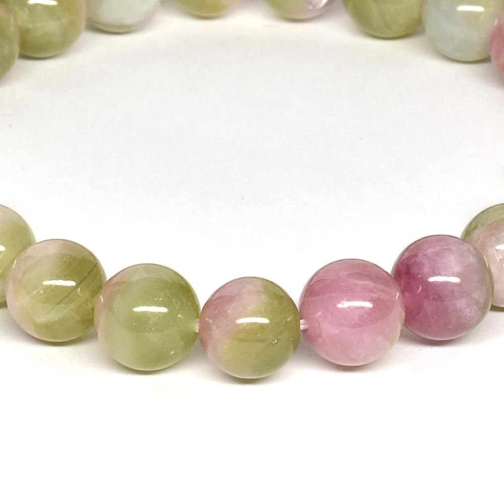 値下げ　超美しい　8mm ウォーターメロントルマリン　ブレスレット トルマリン ブレスレット ウォーターメロン 高級 6.5mm