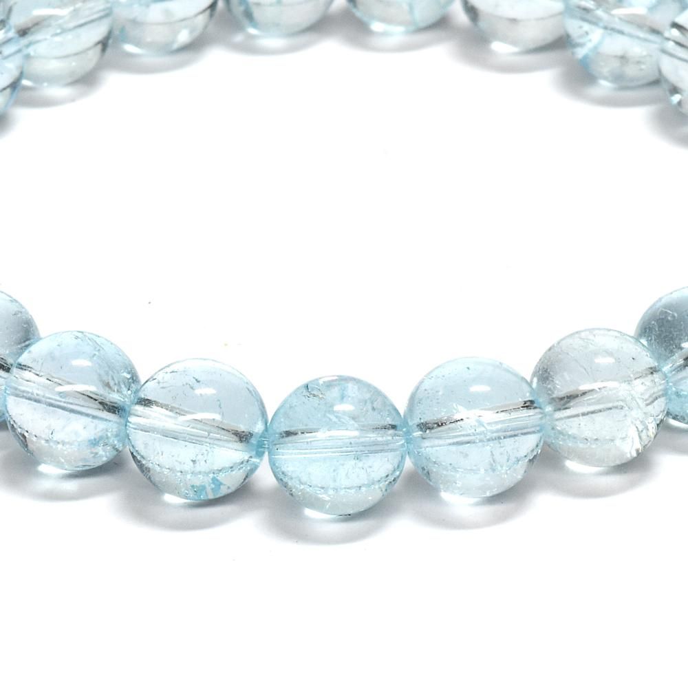 ブルートパーズ ブレスレット 7.5mm #NM075 - プレミアム天然石