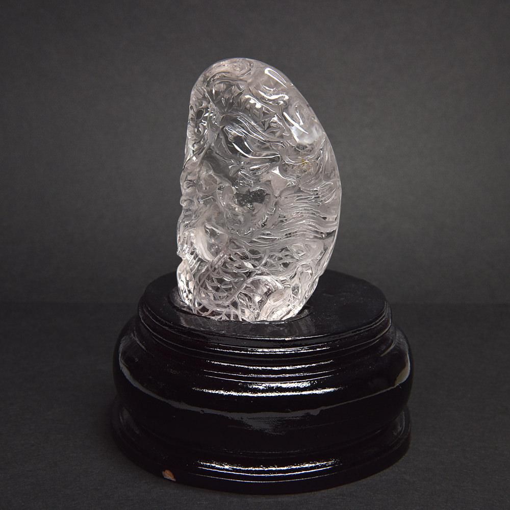天然石 水晶 龍彫刻 天然水晶「龍」彫刻 83x50x39mm #PB517 - プレミアム天然石専門店