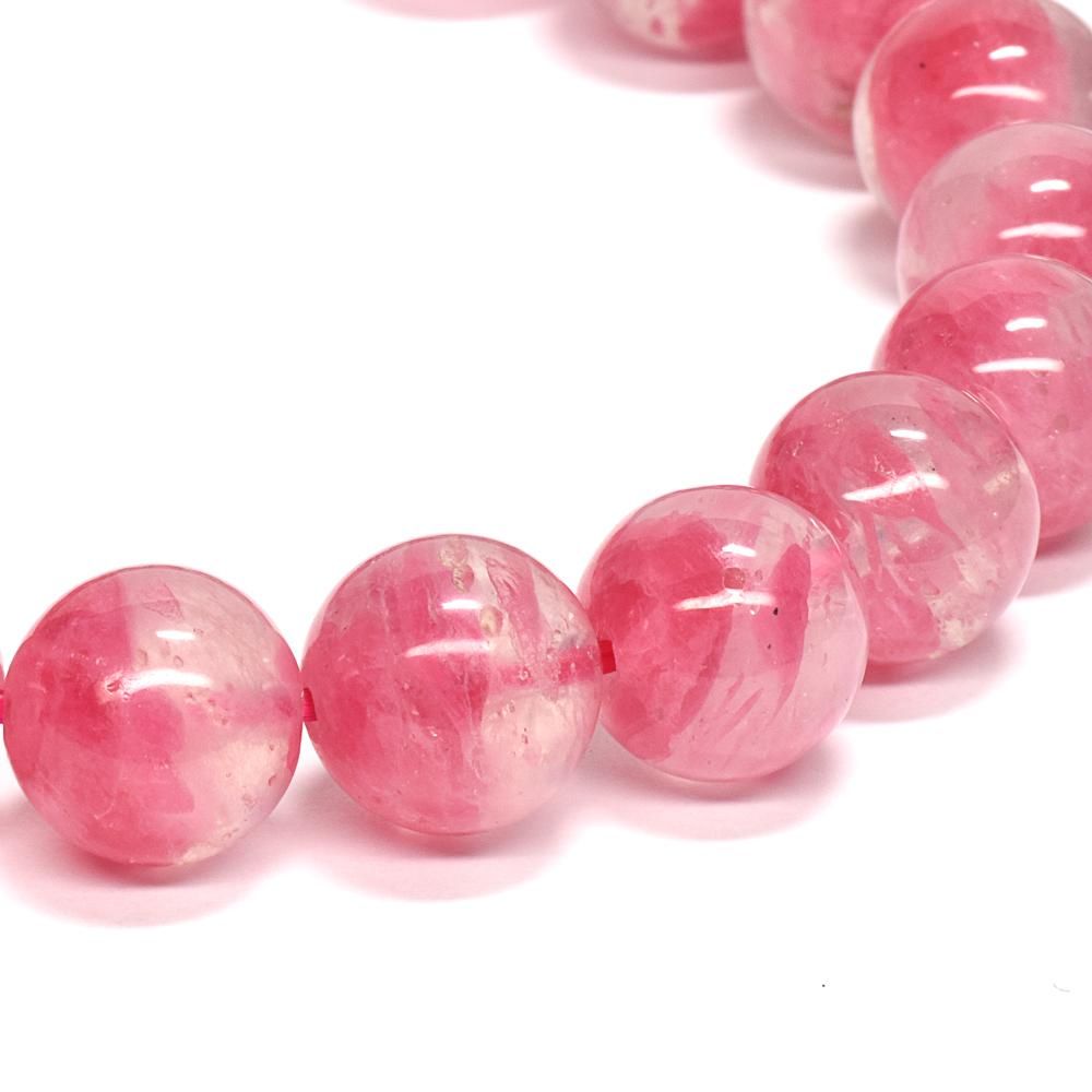 高品質] ロードナイト・イン・クォーツ ブレスレット 9.5mm