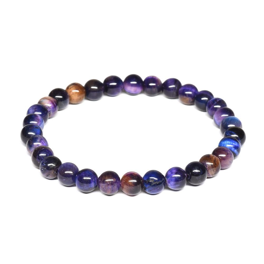 定番][人気]ギャラクシータイガーアイ ブレスレット 6mm #T6406