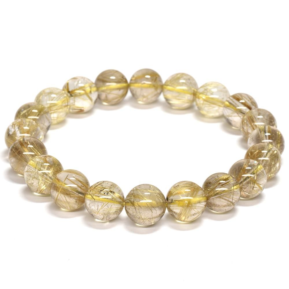 ゴールドルチルクォーツ ブレスレット 9.5mm #PC557