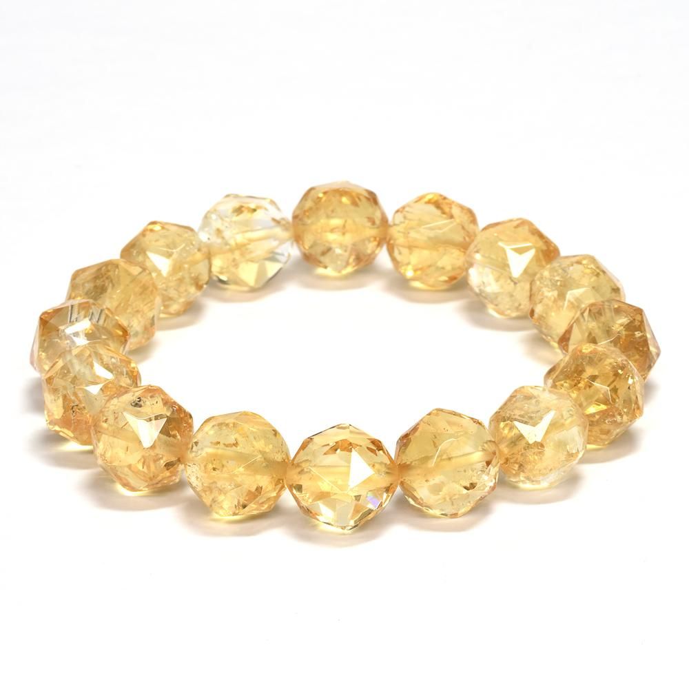シトリンカット・ブレスレット 楽天市場】シトリン スターカットブレスレット 12mm ブラジル産