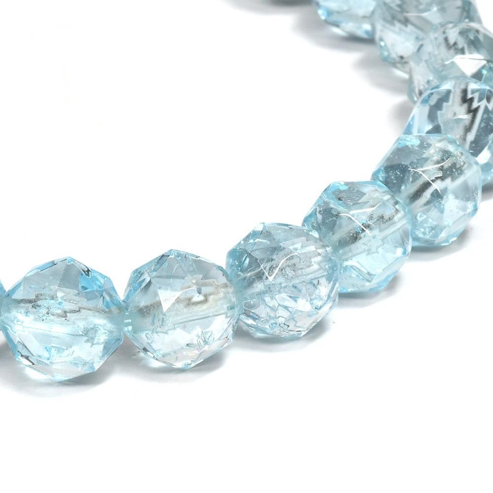 【極上,希少】天然ブルートパーズ　ダイヤカット　ブレスレット　美品　珍品 極上,希少】天然ブルートパーズ ダイヤカット ブレスレット 美品 珍品