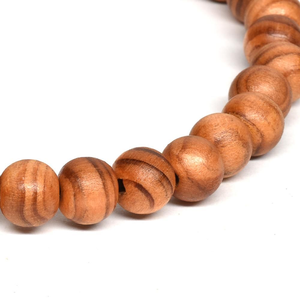 屋久杉と天然石のお守りマクラメネックレス橙②一点物!美品 屋久杉 -