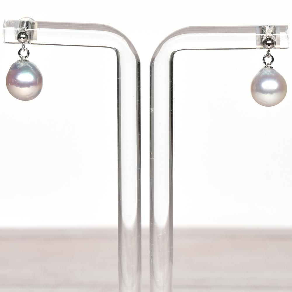 あこや真珠pt900 ピアス Pt900 アコヤパール スタッドピアス（4mm）- me.（エムイードット）