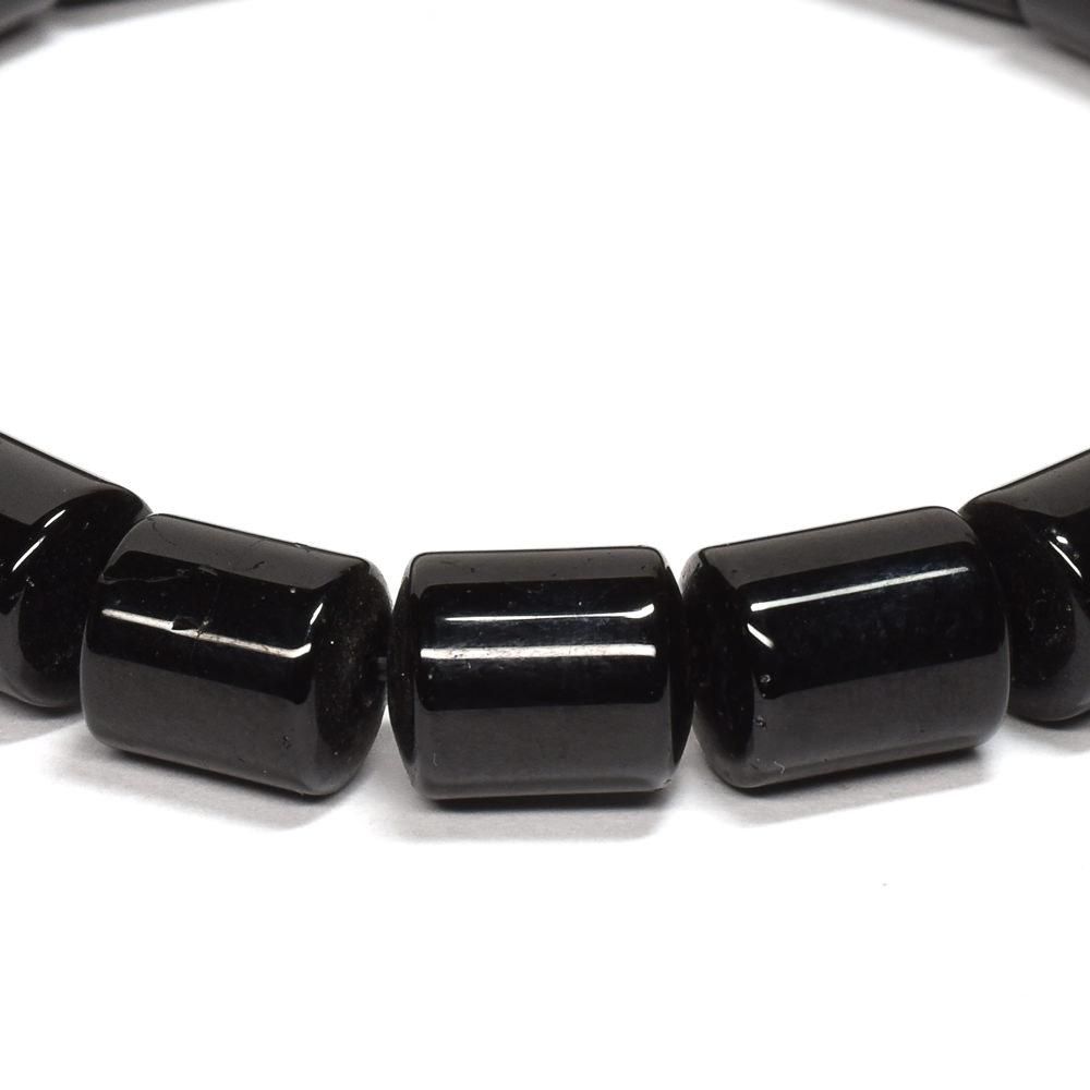 ブラックトルマリン チューブカット ブレスレット 9.5-10mm