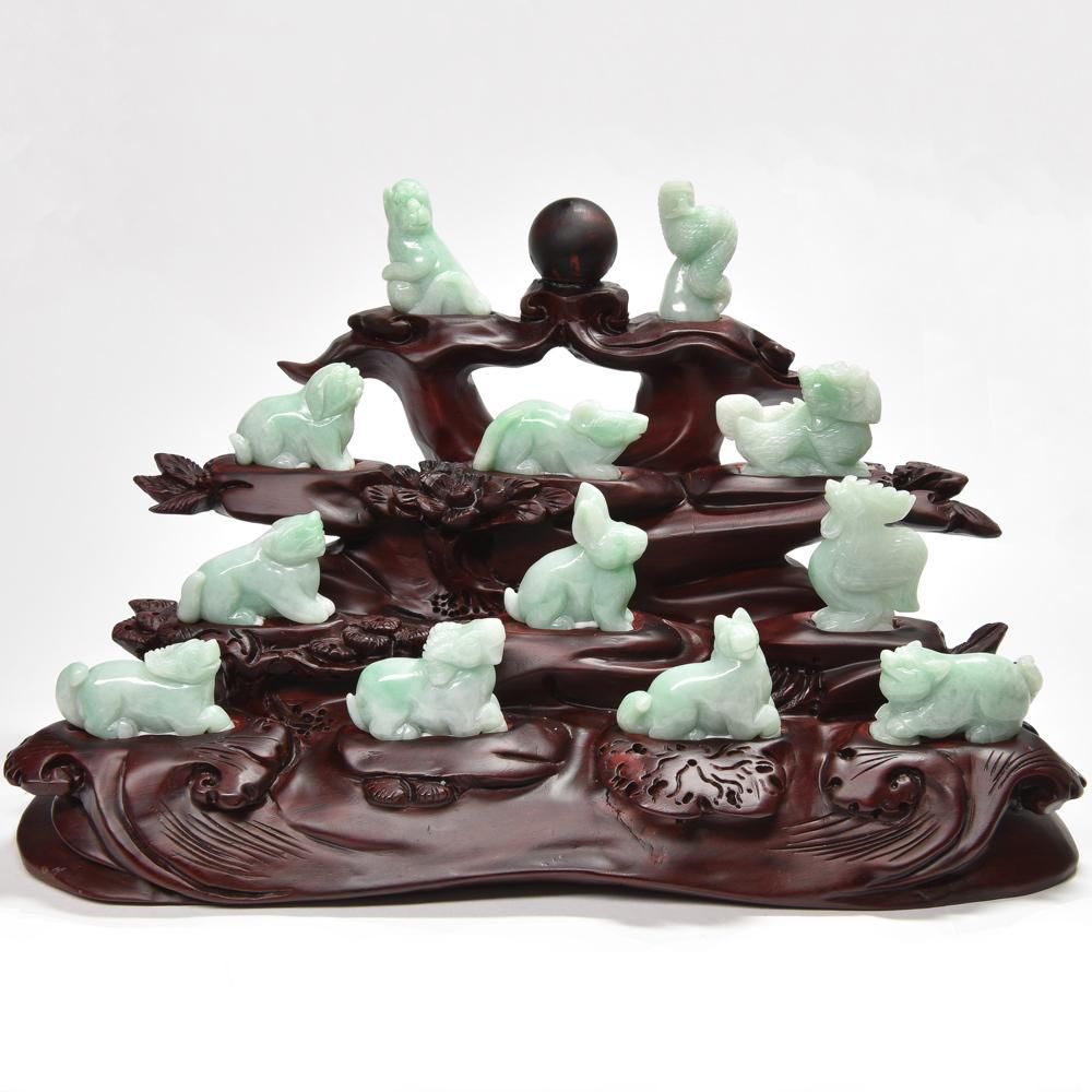 翡翠「十二支」セット 置物 #PM801 - プレミアム天然石専門店 premium