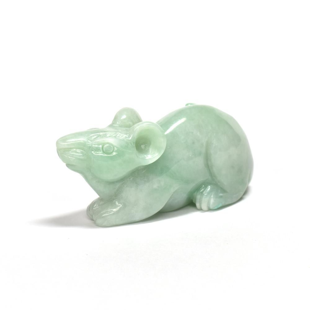 翡翠　セミ彫刻 置物 約10cm 翡翠セミ彫刻 置物 約10cm