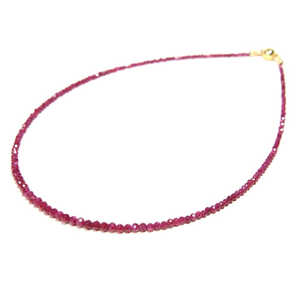 【ルビーページ】 3mm/15cm ルビー 0.39ct 7月 誕生石 ルース 裸石 0.3ct台【ペンダント