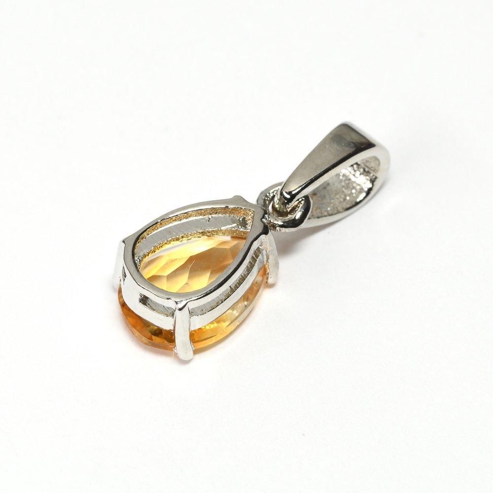 シトリン ペアシェイプカット SV925 ペンダントトップ 7x10mm