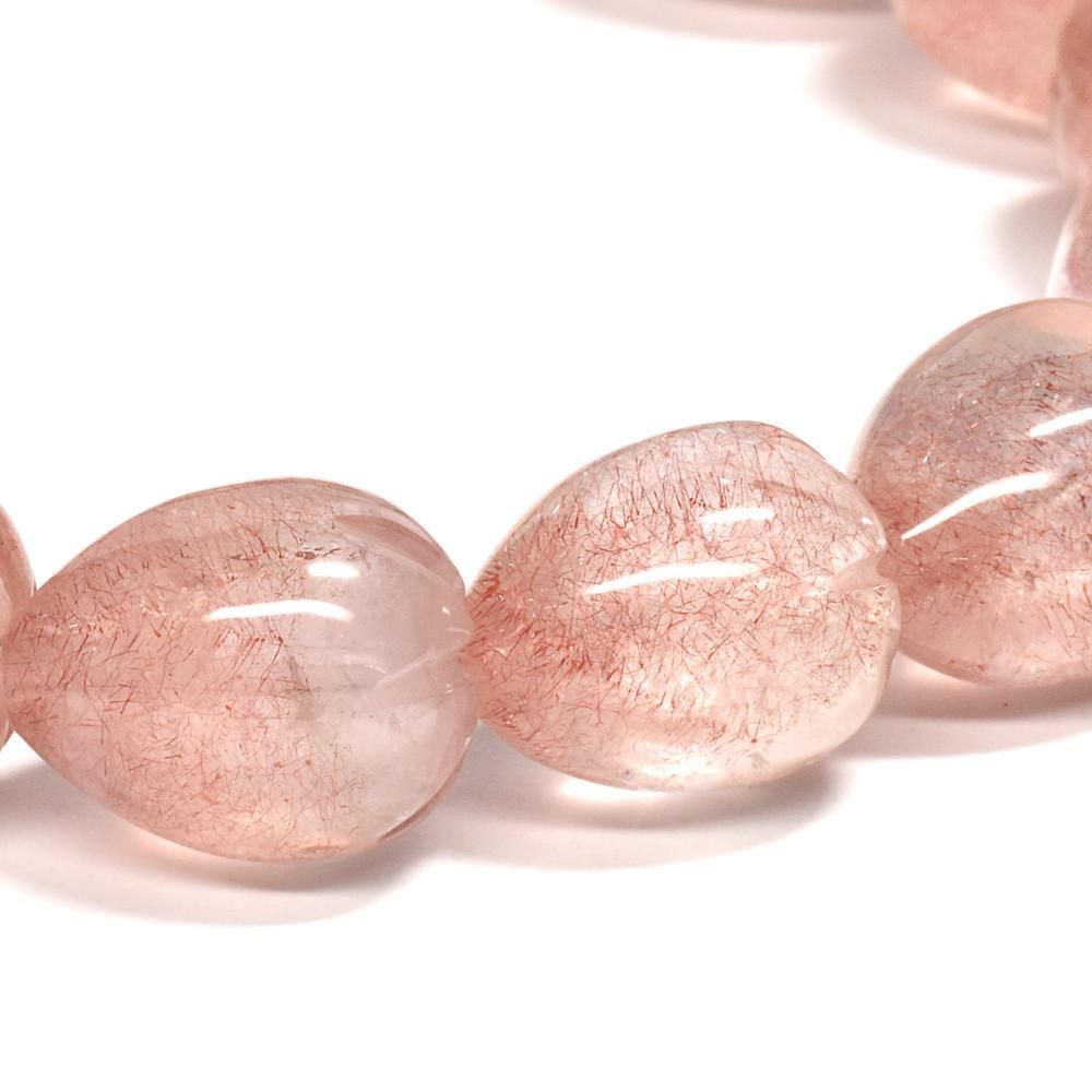 究極！超希少 カザフスタン産 ストロベリークォーツ 粒売り 7.8mmビーズ