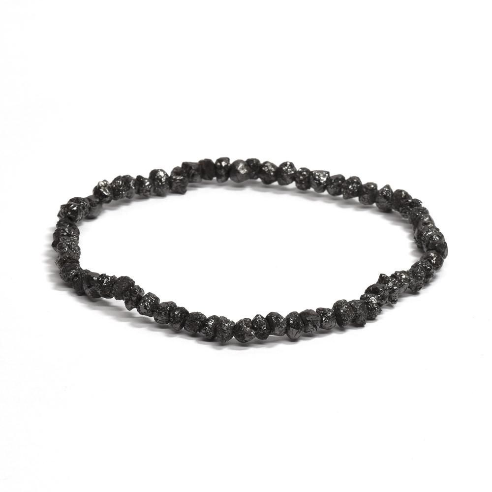 天然ブラックダイヤモンド ブレスレット 天然ブラックダイヤモンド ブレスレット 5mm 39.4ct #QD590