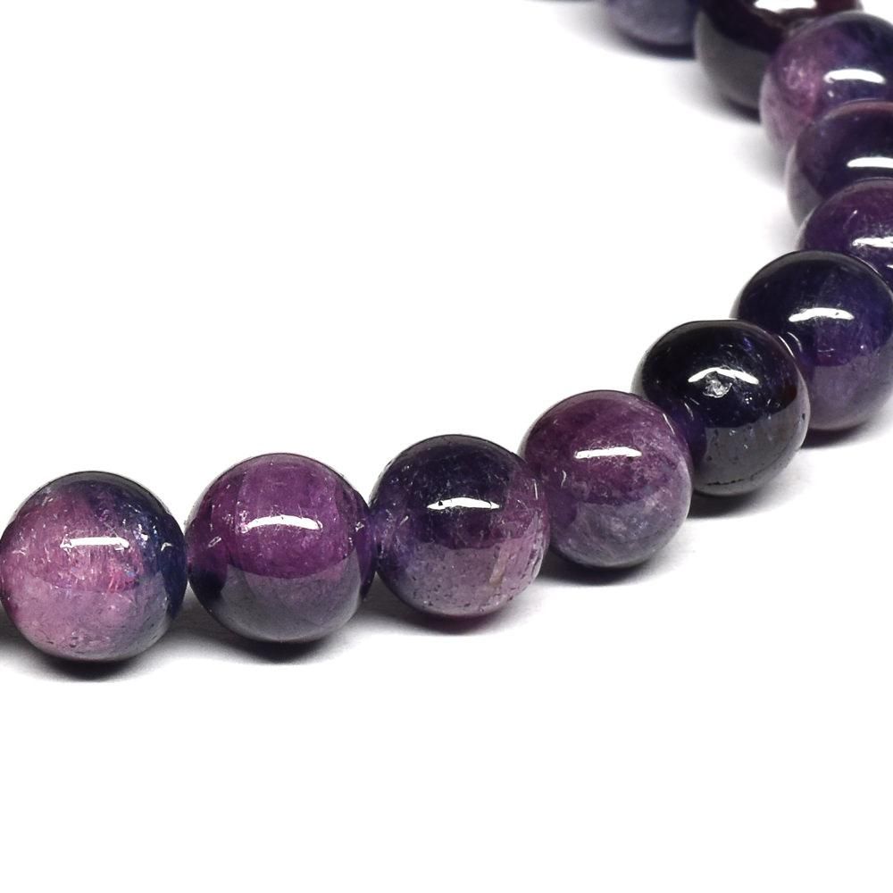 サファイアブレスレット7.5-8cm premium stone gallery サファイア（鉛ガラス含浸）ブレスレット 7.5-8mm #QG129