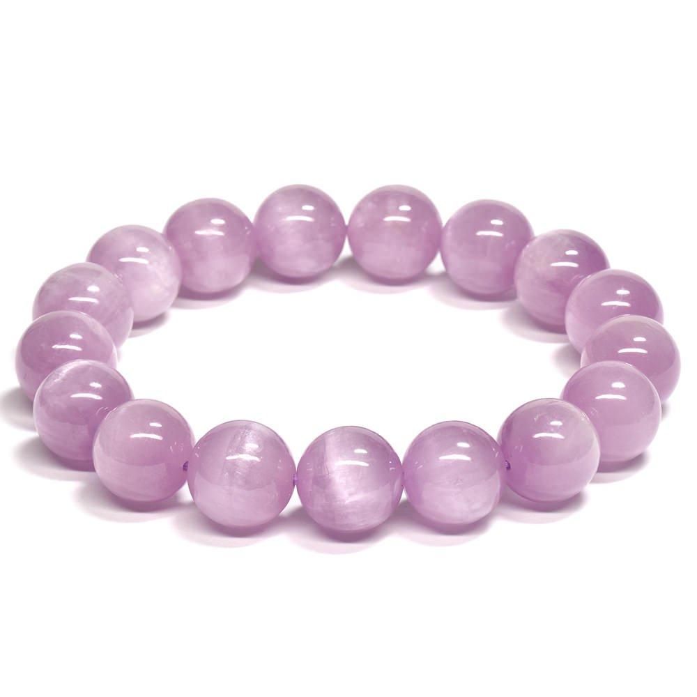 チャーム付きピンク紫ストーンブレスレット、メッサジオ チャーム付きピンク紫ストーンブレスレット、メッサジオ