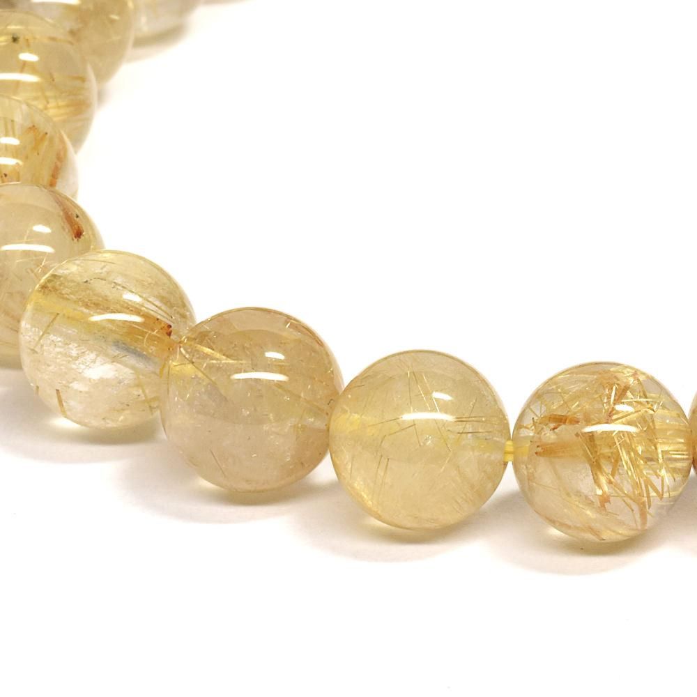 ゴールドルチルクォーツ ブレスレット 8.5mm #QE505