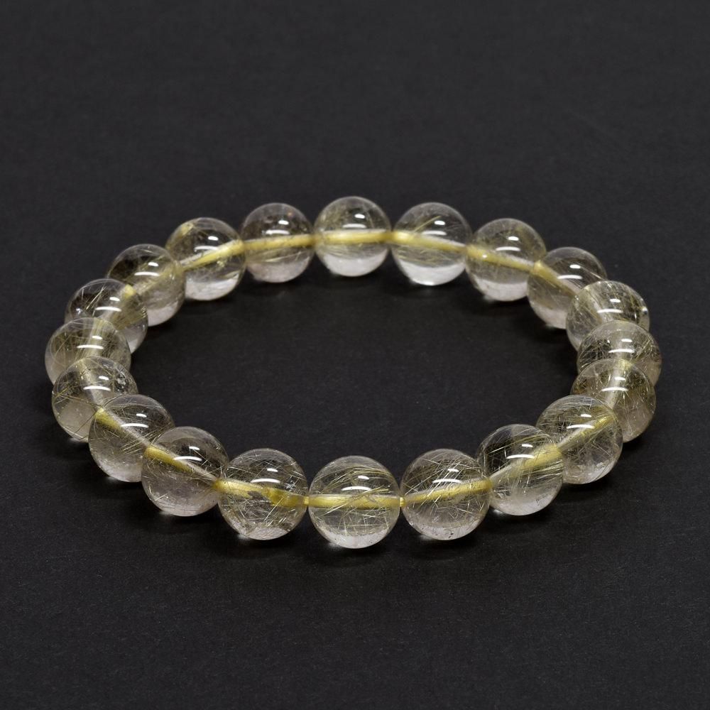 ゴールドルチルクォーツ ブレスレット 9.5mm #QE099
