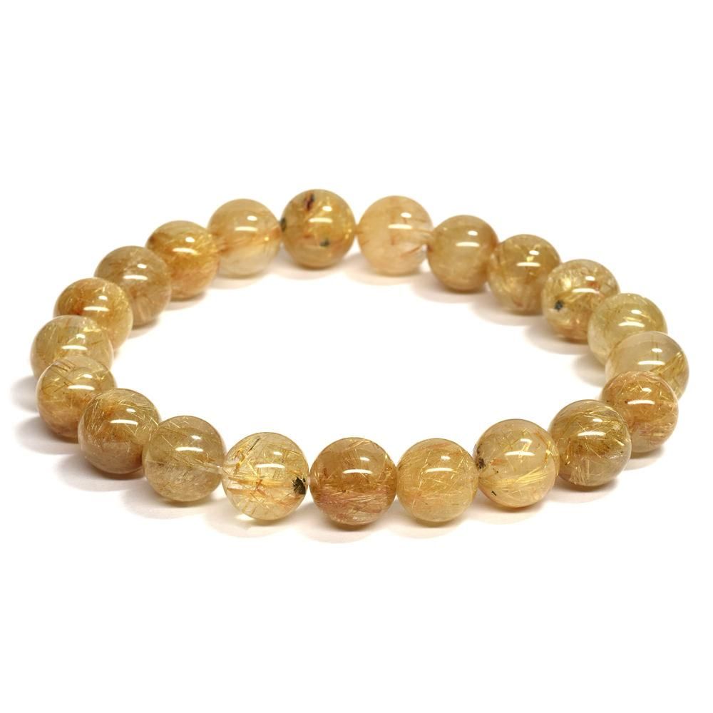 ゴールドルチル　9mm　天然石　ブレスレット 楽天市場】ゴールドルチルクォーツ ルチルクォーツ ブレスレット